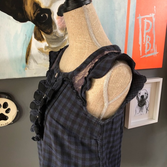 Plaid Ruffle & Lace Tank - Picture 4 of 6